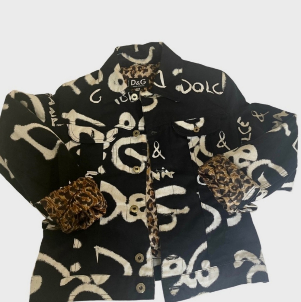 Dolce & Gabbana Amazing/Stylish Vintage Denim Graffiti Jacket - Picture 4 of 10
